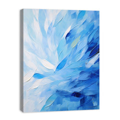 Abstract Blue Knife Art Painting Canvas Print