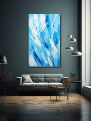 Abstract Blue Painting Canvas Print