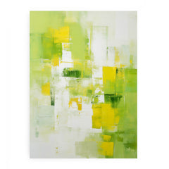 Abstract Painting Green Yellow Canvas Print