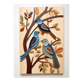 Birds Wood Canvas Art Print
