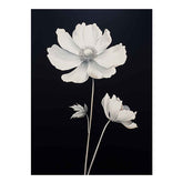 Black White Flower Canvas Print