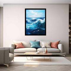 Blue Ocean Waves Painting