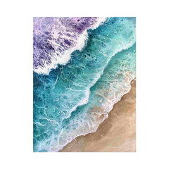 Teal Beach Ocean waves Painting