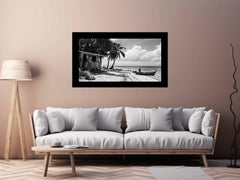 Island beach house Canvas Print