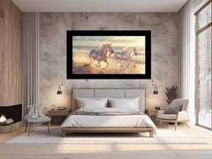 Along the Beach Unicorn Canvas Print