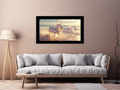 Along the Beach Unicorn Canvas Print