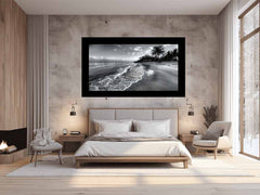 Beach black & white Canvas Print