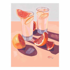 Beautiful Summar Drinks Still Life Painting