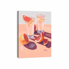 Beautiful Summar Drinks Still Life Painting
