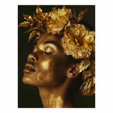 Blond Woman Gold Painting