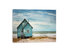 Bluehouse At The Beach Canvas Print