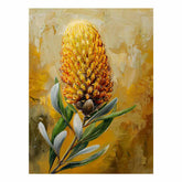 Banksia flower Painting Canvas Print