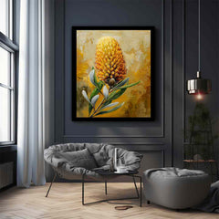 Banksia flower Painting Canvas Print