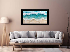 Birds Eye View Beach Canvas Painting Print