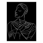 Thinking Of You Women Line art Canvas Print