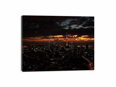 Auckland Night Art Canvas Print