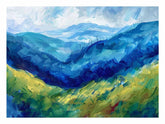 Blue Mountians Canvas Painting Art Print