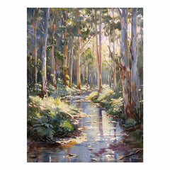 Beautiful Creek Canvas Painting Art Print