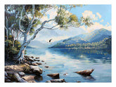 Lake Canvas Painting Art Print