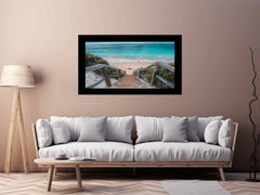 Beach path Canvas Painting Art Print