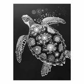 Turtle Black and white Canvas Art Print