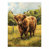 Scottish Highland Cow Canvas Painting Art