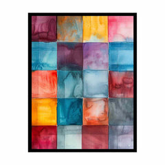 Abstract Squares Canvas Painting Artwork