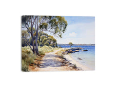 Isolated Beach Walk Art Canvas Print