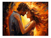 In Love Couple Art Canvas Painting Print