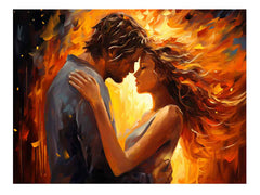 In Love Couple Art Canvas Painting Print