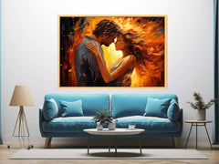 In Love Couple Art Canvas Painting Print