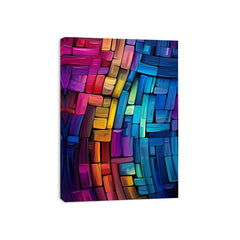 Office Abstract Blue Artwork Canvas Print