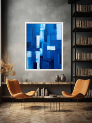 Modern Art Blue Canvas Painting Print