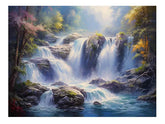 Waterfall Painting Canvas Print