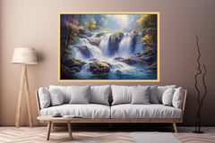 Waterfall Painting Canvas Print