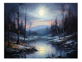 Moonlight landscape Painting for bedroom
