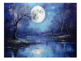 Moonlight Oil Painting & Canvas Print