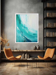Teal beach waves Painting & Canvas Print