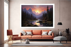 Sunrise Landscape Canvas Print