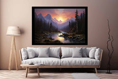 Sunrise Landscape Canvas Print