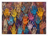 Aboriginal Hands Canvas Print