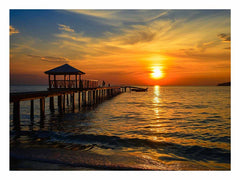 Sunset Pier Canvas Print