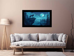 Wolf in Monlight Canvas Print