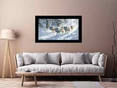 Wolfs in snow Canvas Print