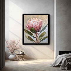Protea Flowers painting Canvas Print