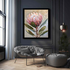 Protea Flowers painting Canvas Print