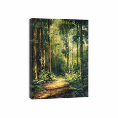 Rainforest Path Canvas Painting Print