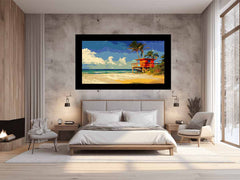 Beach Life Guard Canvas Painting Print