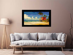 Beach Life Guard Canvas Painting Print