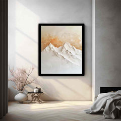 3D Mountian Snow Art Canvas Print